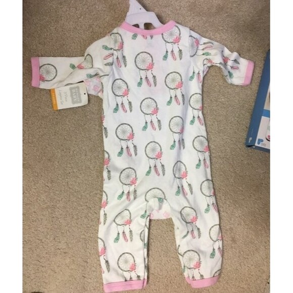 swaddle me 3-6M feathers and 3pc outfit pink dreamcatcher - Picture 4 of 5